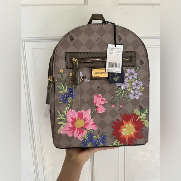 U.S. Polo Assn. Handbags - NWT U.S. Polo Assn Floral Diamond  Backpack  Woman